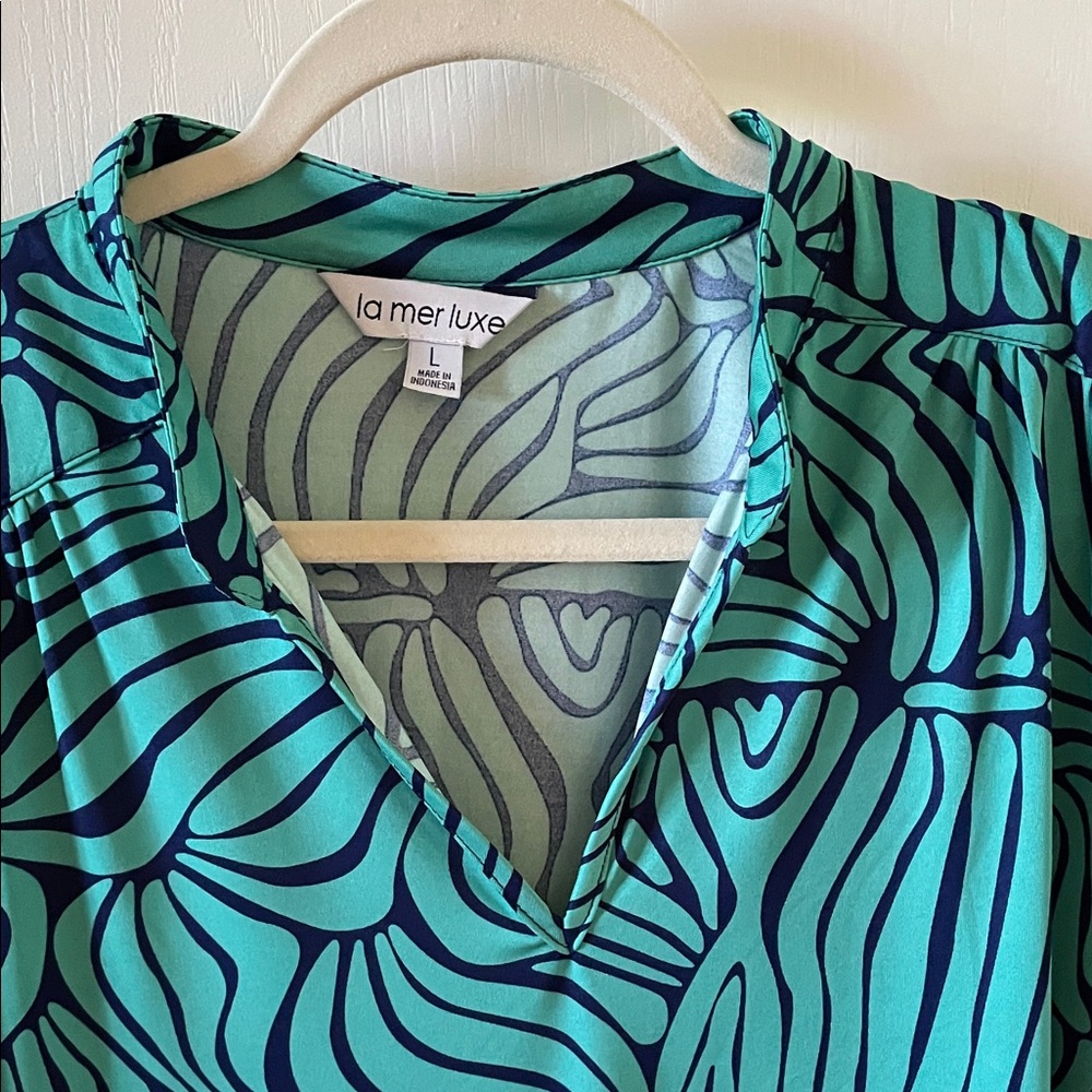 Chic Zebra Print Green Dress - Picture 3 of 6